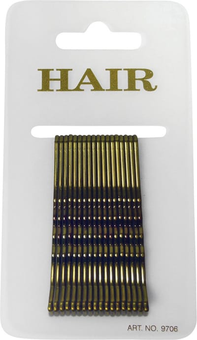 Haarspeld - Haarschuifje 6.0cm Basic Effen - Goud/Bruin - 18 stuks