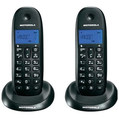 Motorola C1001L - Duo DECT telefoon - Zwart - 2 handsets