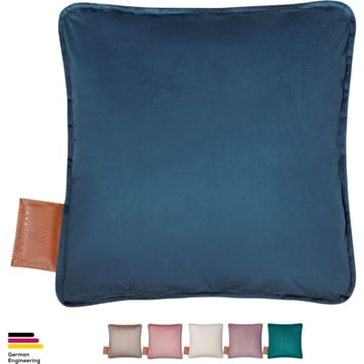 Beurer Warmtekussen - Heaty Velvet Deep Blue - Draadloos Warmtekussen - Elektrisch - Oplaadbaar - XL verwarmd oppervlak - 45x45 cm - 3 Jaar Garantie