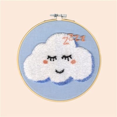 RESTYLE - Punchpakket Wolk - punchen - knutselen - zelfmaakpakket - blauw - kraamcadeau - DIY