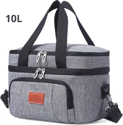 Bovista Koelbox - Koeltas - Frigobox - Autokoelbox - Lichtgewicht - Coolbox - Wielen - Draagbaar - Grijs 10 Liter