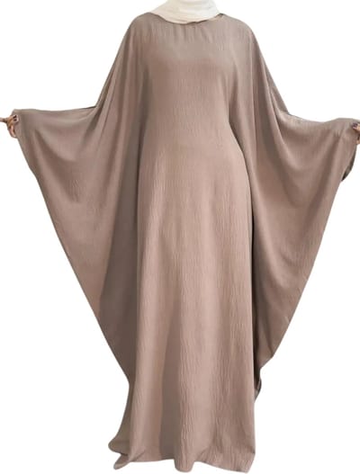 Bovista Islamitische Kleding - Djellaba Dames - Moslim Kleding - Arabisch Dames Kaftan - Alhamdulillah - Geelbruin