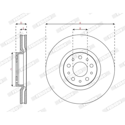 Remschijf FERODO DDF3075C, 2 stuk