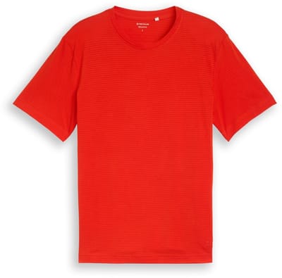 Tom Tailor - T-shirt van katoen - Maat XL - orange red