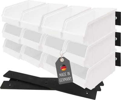 Stapelbare opbergdozen en wandlijsten set voor werkplaats en garage