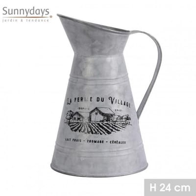 GARDEN & METAL “LA FERME DU VILLAGE” – Versierde melkkan met handvat H24 cm