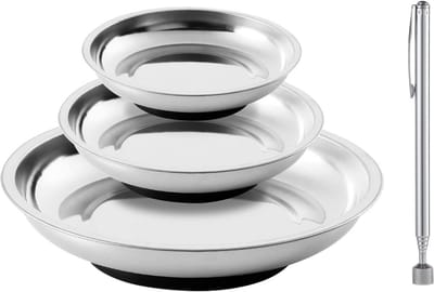 Magnetische Gereedschapsbakken Set met Telecopische Pick-Up Tool - 3 Stuks