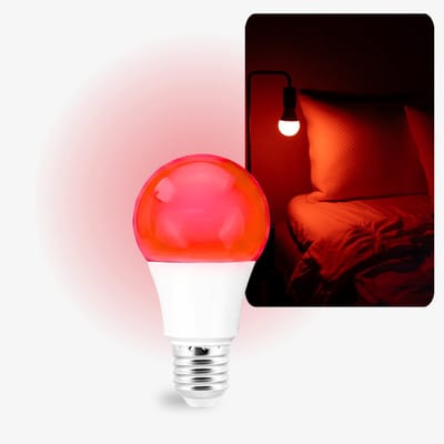 Be Able Roodlicht Indraailamp - E27 Rood Licht Lamp - Stimuleert Melatonine en Ondersteunt Bioritme - Flikkervrije Verlichting voor Betere Slaap - Energiezuinige Bed Lampje
