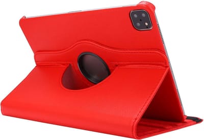 Draaibare Bookcase - Geschikt voor iPad Air 2022 Hoes - 4e, 5e Generatie -10.9 inch (2020-2022) - Rood