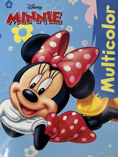 Multicolor Disney Minnie Mouse Kleurboek - Vrolijke Kleurplaten met Minnie - 32 Pagina's - 17 Kleurplaten en 17 Voorbeelden - Kleurboek Voor Kinderen - Knutselen - Creatief - Uitermate Geschikt voor Kleurpotloden en Wasco