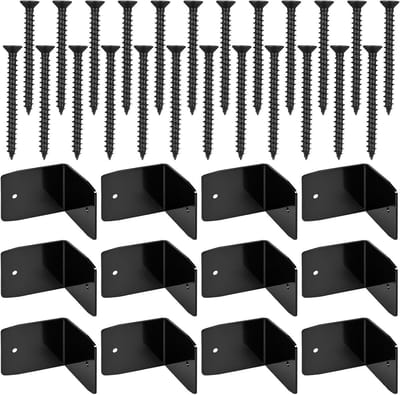 Dakspant Verbindingen - Stalen Balkclips - Constructie Ondersteuning - Roestwerende Coating - 12 Stuks - Zwart