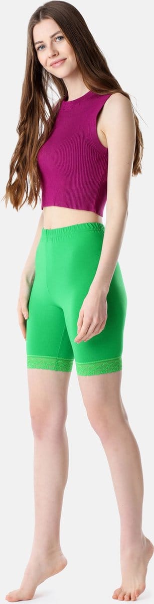 Bellivalini BLV-BLV50-216-LE Dames Leggings - Sport - Vrijetijdsbroek - Kort - Viscose - Sporbroek - Yogabroek - Groen - S