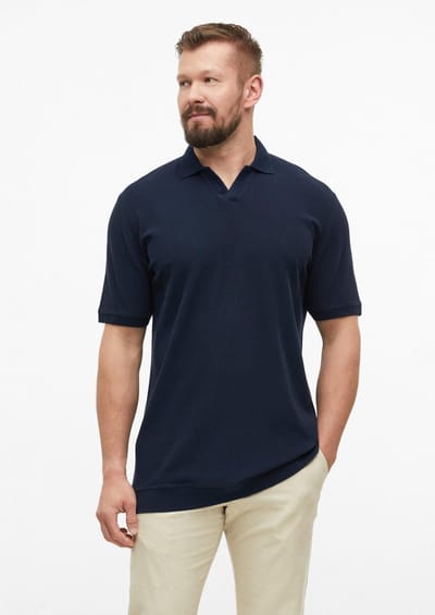 s.Oliver - male - Gestructureerd poloshirt met boorden