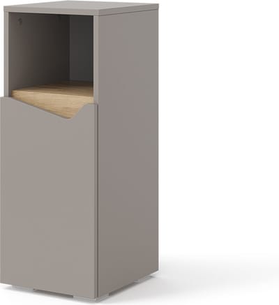 Vicco Marelle Midikast – 30 x 74.5 cm met deur en open vak Grijs