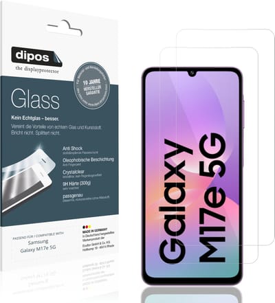 dipos – 2x Pantserfolie geschikt voor Samsung Galaxy M17e 5G | 9H Screenprotector