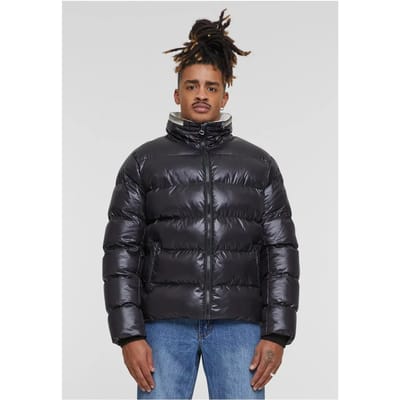 Urban Classics - Recycled Zip neck Gewatteerd jack - S - Zwart
