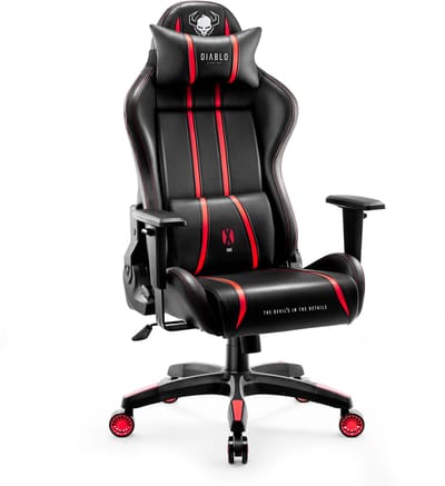 DIABLO CHAIRS - Gaming stoel X.One 2.0 - Bureaustoel verstelbaar - Normale maat - Zwart-rood