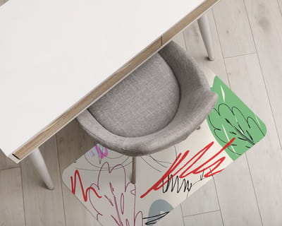 Coloray Vloerbeschermer - Abstracte krabbel Vloerbeschermer Bureaustoel - 100x70 cm - Veelkleurig Bureau Stoel Mat - Vloerbeschermer PVC - Mótif Vloerbeschermer - Rechthoekige Mat - Abstracties Thema