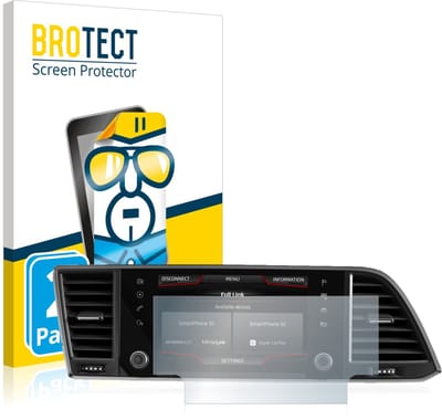 BROTECT - Screenprotector voor Seat Ateca 2020 Media System 6.5" - Folie Beschermfolie transparant 2 Stuks