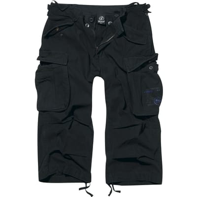 Brandit Shorts - Industry Vintage 3/4 - M tot XL - voor Mannen - zwart