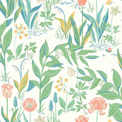 Boråstapeter Vliesbehang 7218 - In Bloom - Botanisch Wit - 53cm x 10.05m