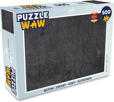 Puzzel Beton - Zwart - Grijs - Rustiek - Industrieel - Legpuzzel - Puzzel 500 stukjes