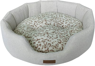 Animal Boulevard Sneeuwluipaard Hondenmand / Kattenmand - Wit/Grijs - Maat S: 55x50x17 cm