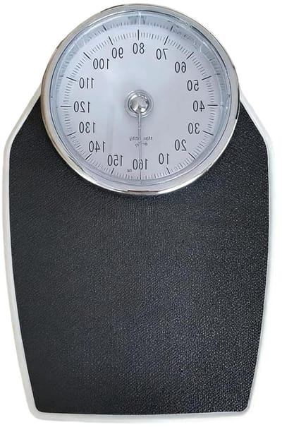 Mechanische Personenweegschaal - Lichaamsweegschaal Fitness - Gezondheid Monitoren - Geen Batterijen Nodig - Tot 160 kg - Zilver