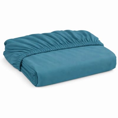 Decoware Baby Hoeslaken - Blauw - Katoen - Elastiek Rondom - Ledikant - 60x120 cm