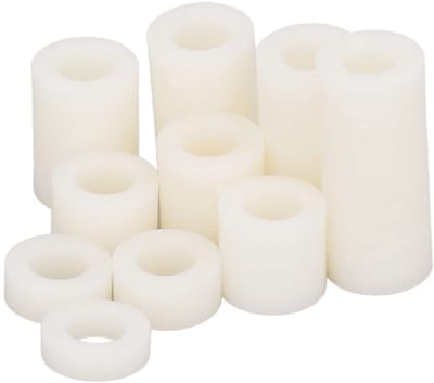 Dailygoods - Set van 150 Witte Nylon Afstandsringen van 6 mm