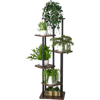 GreenElegance FloraLine - Plantenstandaard - Metaal - 6 Niveaus - Hoog Design - 132 cm