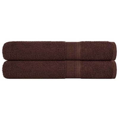 vidaXL - Handdoeken - FROGN - 2 - st - 100x200 - cm - 360 - g/m² - bruin