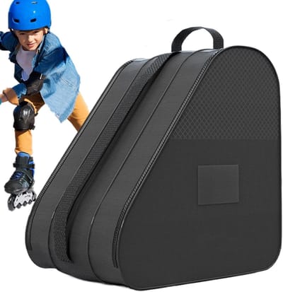 Schaats tas - Roltas Skates - Vervoer Schaatsen - Ademend Honingraatnet - 16 x 16 cm - Zwart