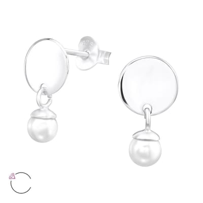 WeLoveSilver - Zilveren oorstekers met Swarovski parel - Hypoallergeen