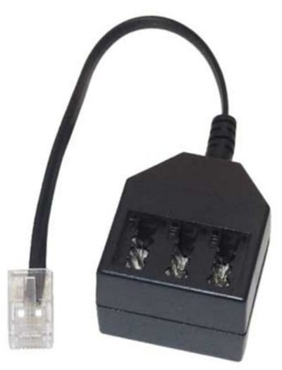 RJ11 - 2x TAE-F + 1x TAE-N adapter | 0,20 meter