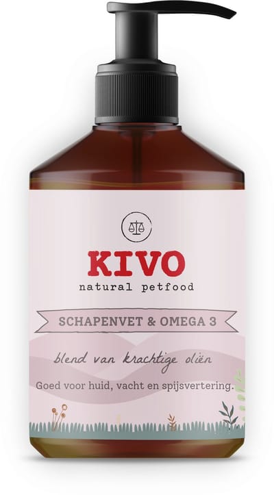 Kivo Petfood - Supplement Schapenvet & Omega 3 500 ml - Met doseerpompje