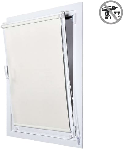 Storesdeco - Opaco EasyFix rolgordijn, rolgordijnen zonder boren, Crème, 45x180 cm