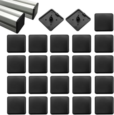 Dailygoods- Eindkap 60 Stuks - 30x30mm - Kunststof - Antiroest - Voor 3D Printers - Eenvoudige Installatie - Bescherming Aluminium Rod Eind - Profielafdekkap