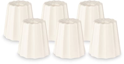 vtwonen Kandelaar Set van 6 - Kaarsenhouder van Keramiek - Wit - 5.6x6cm
