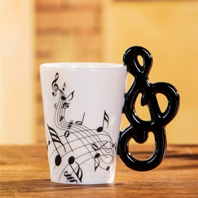 240ml Creatieve Muziek Keramische Mok Gitaar Viool Stijl Schattige Koffie Thee Melk Staaf Mokken En Kopjes Met Handvat Nieuwigheid Geschenken 240ml