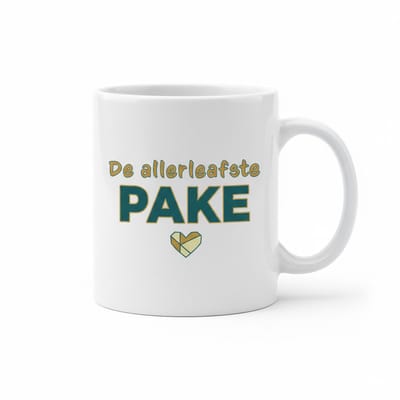 Lieve Opa Mok “De Allerliefste Pake” – Lief Hart Ontwerp – Perfect Cadeau voor Grootvader – 330 ml