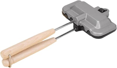 Sandwichmaker - Tosti-ijzer Panini pers - Ontbijt maken - Afneembare grillplaten - 13.5B x 5.3H cm - Zwart