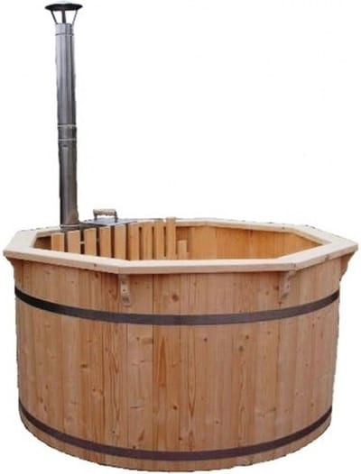 Aquila Spa - Houten hot tub - Interne kachel - Ø1.9m - Inclusief houten cover - buitenspa