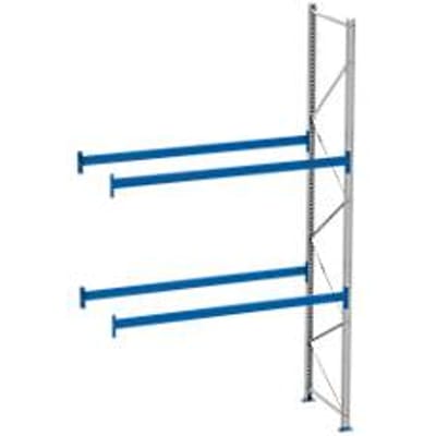 Palletstelling PR 600, aanbouwsectie, H 4700 mm, max. 800 kg, 2 dwarssteunen