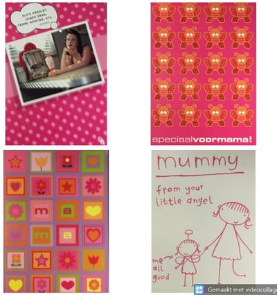 6 Luxe Moederdag Wenskaarten - Moeder Mama Wens Kaart - 4 Motieven - Cartesse - Met Envelop - 16.5x11.5cm - Muttertag Fete des Meres Mother's Day