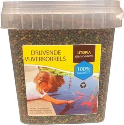 Drijvende Vijverkorrel UTOPIA - Licht Verteerbaar 3mm - 1kg, Geschikt voor Koi
