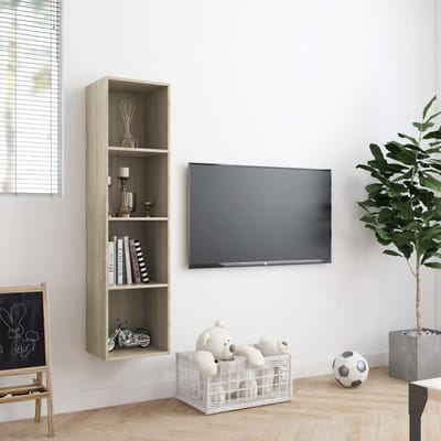 vidaXL - Boekenkast/tv-meubel - 143x30x36 - cm - sonoma - eikenkleurig