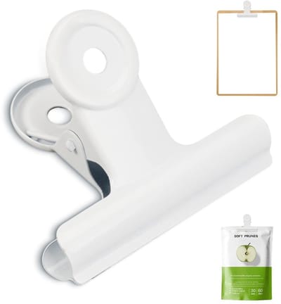 Dailygoods- Bulldog Clips Groot 63 mm - 12 Stuks - Metalen Klemmen - Vervormt Niet - Stevige Veer - Glad Voor Je Handen