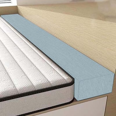 Matras Vul Kussen - Bed Spouw Opvuller - Bedden Verbeteren - Hoge Dichtheid Schuim - 220x10x20cm - Lichtblauw