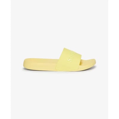 Superdry - Vegan badslippers met logo - Dames - Slippers